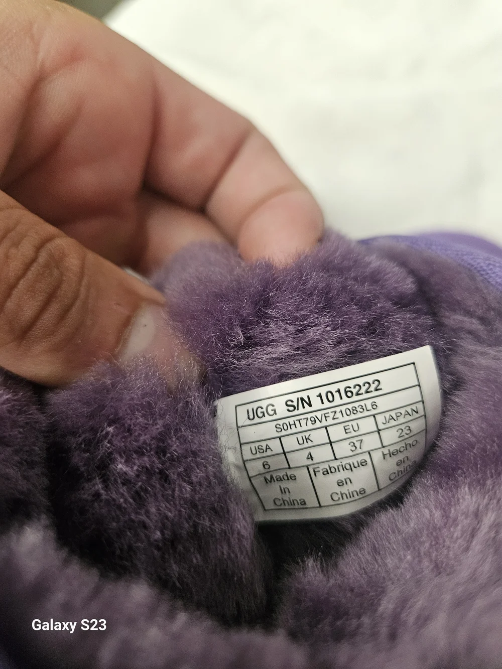 UGG Classic Mini II Purple Suede Sheepskin Boots Women's Size 6 EU 37